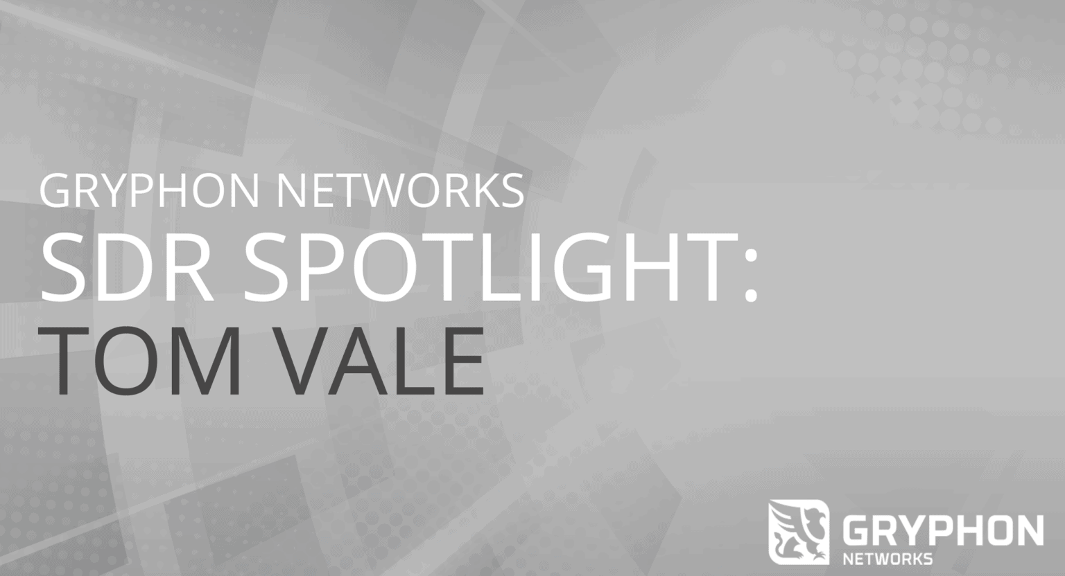 SDR SPOTLIGHT: INTERVIEW WITH TOM VALE