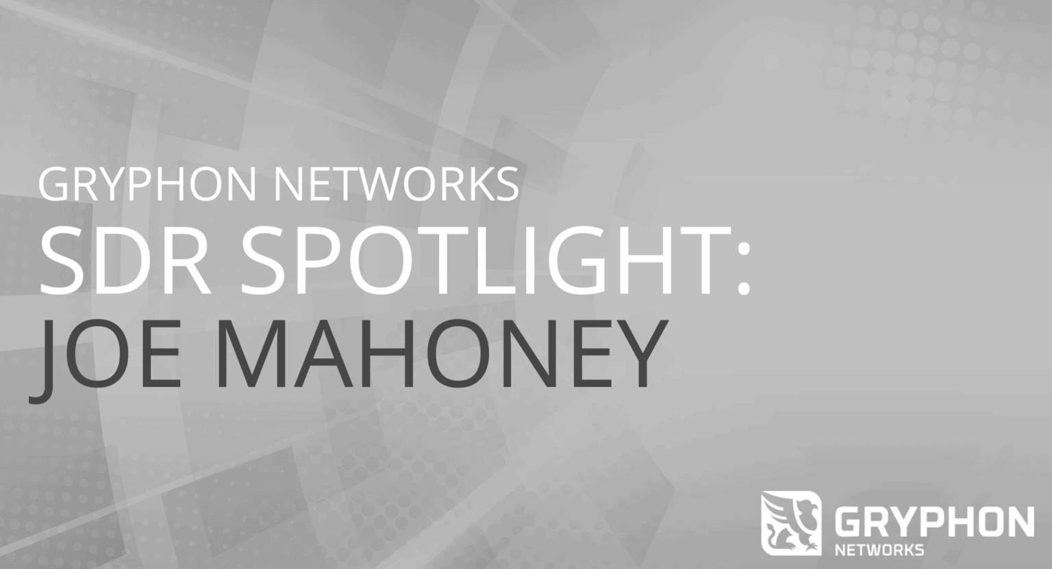 SDR Spotlight: Interview with Joe Mahoney