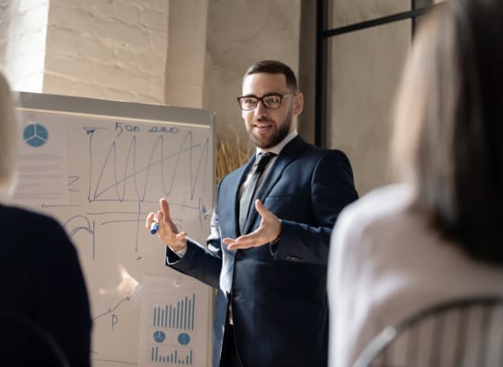 A man giving a presentation